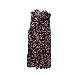 Torrid women’s Floral Print Button Front sleeveless Challis Dress plus size 4